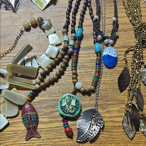 Bohemian Multicolor Beaded Necklace Set